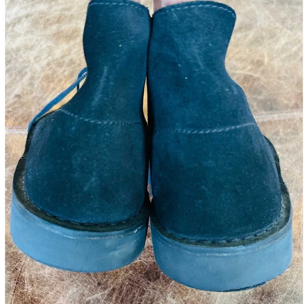 Clarks Mens Desert Boots Navy Blue Suede Chukka Lace Up Size 9M